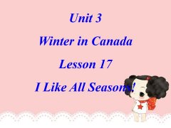 Unit 3 Winter in Canada Lesson 17 I Like All Seasons! 课件